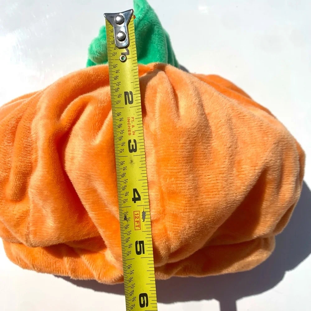 Pumpkin Plush Baby Costume - Orange Jack-o'-Lantern Size 12-18 Months - Picture 9 of 15